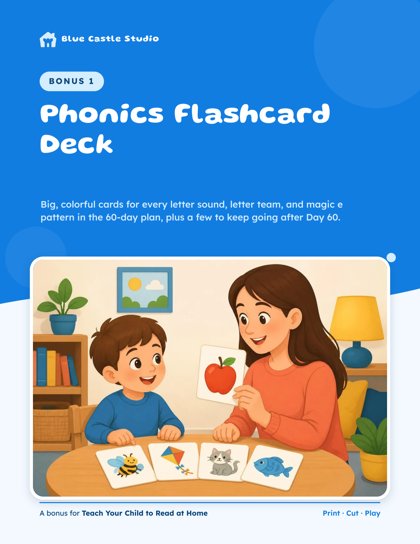 Bonus 1 cover: Phonics Flashcard Deck